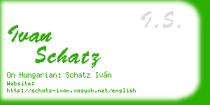 ivan schatz business card